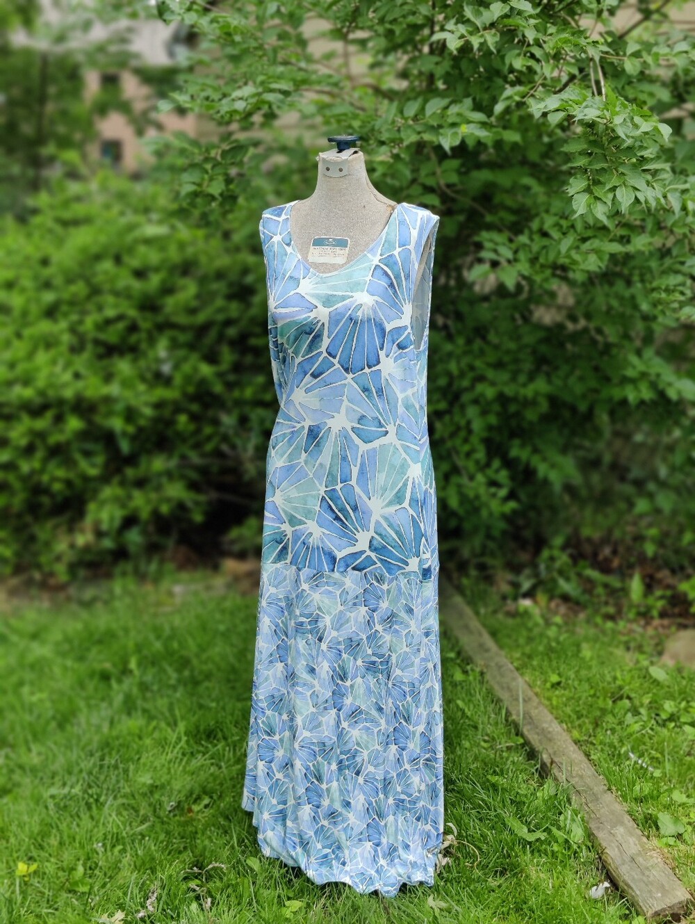 Soft Surroundings Castel Light Blue Viscose Blend Maxi Dress - Picture 13 of 16